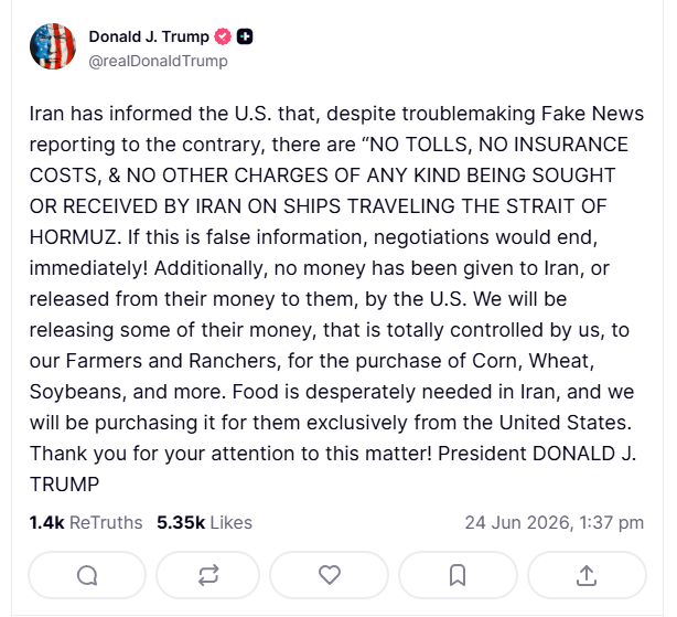 2026 06 24 TS Trump Hormuz